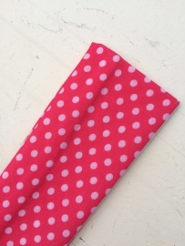 Haarband  fuchsia polkadot