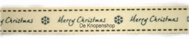 Vintage lint Merry Christmas (grijze tekst)