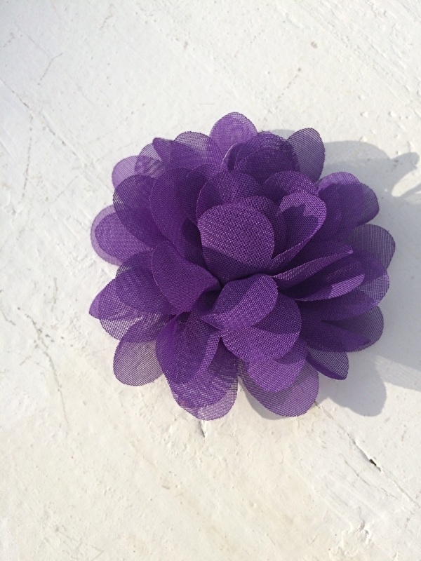 Chiffon bloem paars 7cm