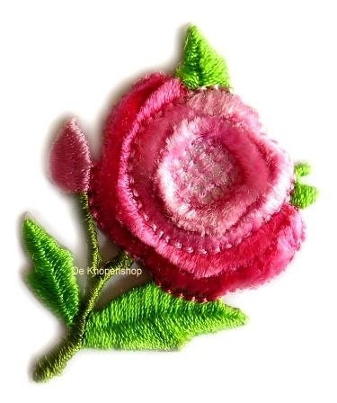 A0188 Roze bloem opstrijk