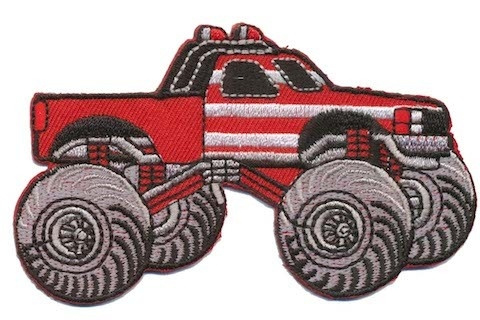 Opstrijk applicatie Monster truck rood