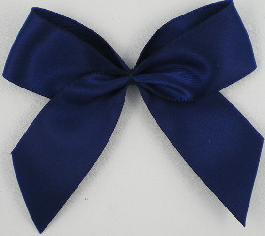 satijn donkerblauw 6.5cm. Strikken 5 tot 7.5cm. | De Knopenshop | Fournituren & hobby