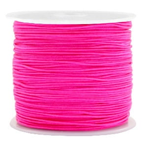 Macramé draad neon pink 0.8mm