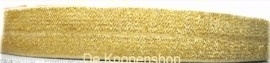 Elastisch biasband goud glitter  2cm breed