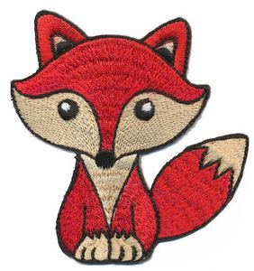 Opstrijkbare apllicatie vos rood