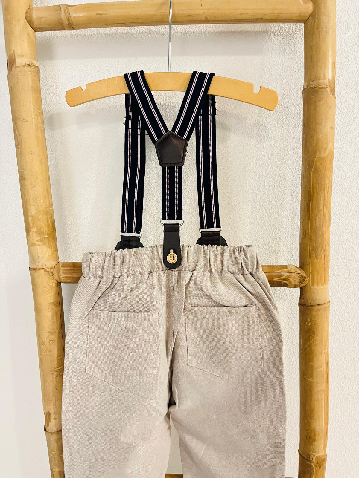 BRUIDSJONKER PAK BEIGE EFFEN BLOUSE | ROBIN (5-delig) *