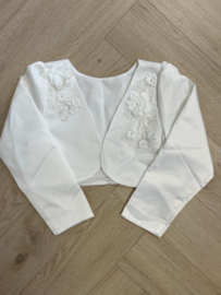 BOLERO MET BLOEMEN WIT | DANIELLE