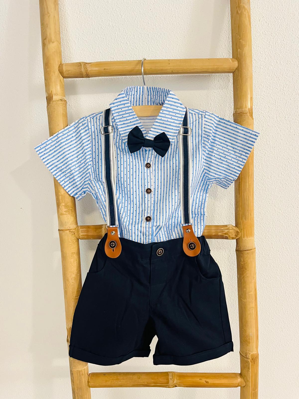 BRUIDSJONKER PAK BLAUW kort | DANI (4-delig)