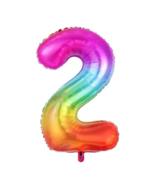 REGENBOOG FOLIEBALLON | 2 JAAR