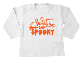 LONGSLEEVE HALLOWEEN SPOOKY | WIT-ORANJE