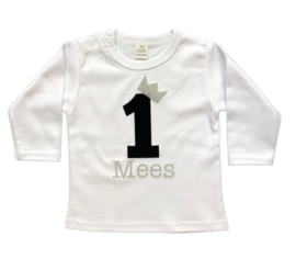 VERJAARDAGSHIRT ZWART/ZILVER | GETAL
