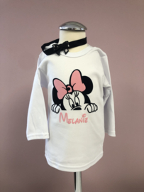 MUIZEN T-SHIRT ROZE + NAAM + haarband | STELLA