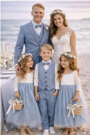 BRUIDSMEISJESJURK DUSTY BLUE | CHARLOTTE