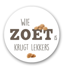 SLUITSTICKER SINTERKLAAS | WIE ZOET IS...