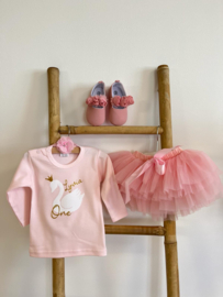 VERJAARDAGSET TUTU DEEP PINK + NAAM, 1 T/M 4 JAAR | LYVIA