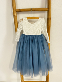 ROMANTISCHE JURK DUSTY BLUE MEDIUM | CHARLOTTE