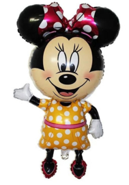 Minnie Mouse gele jurk folie ballon 112 CM