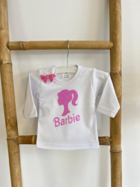 SHIRT WIT BARBIE GIRL OF EIGEN NAAM (2-delig)