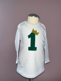 VERJAARDAGSHIRT GROEN/GOUD | GETAL