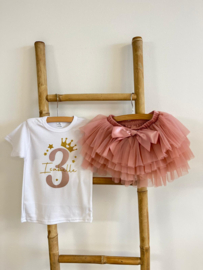 VERJAARDAGSET TUTU BROEKJE DEEP PINK + NAAM, 1 T/M 4 JAAR | LOVA