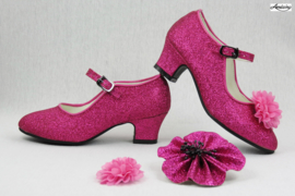 PRINSES SCHOENEN GLITTER 5-delig | PINK GLITTER