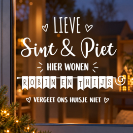 RAAMSTICKER SINTERKLAAS | LIEVE SINT EN PIET