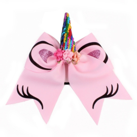 Haarelastiek unicorn roze met lila