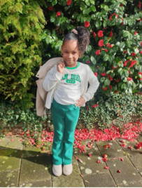 KINDER FLAIR PANT RIB GROEN | ANGEL