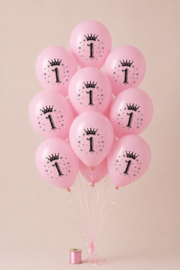 BALLON 1 JAAR, 4 STUKS | ROZE