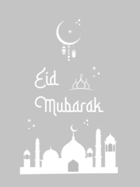 Raamsticker Eid Mubarak (50 x 85 cm)