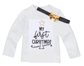 Kerst shirt My First Christmas (2-delig)