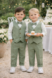 BRUIDSJONKER PAK SAGEGROEN | BENNIE (4-delig)