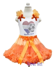 Koningsdag 2015 pettiskirt + top Nederlandse vlag