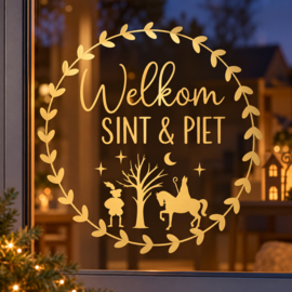 RAAMSTICKER SINTERKLAAS | WELKOM SINT EN PIET