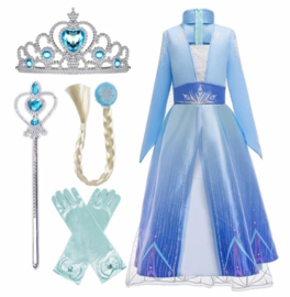 Luxe prinsessenjurk Frozen met accessoires (110/116)