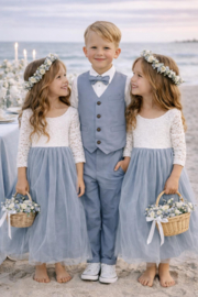 BRUIDSMEISJESJURK DUSTY BLUE | CHARLOTTE