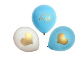 BALLONNEN, IT'S A BOY EN HART, 3 stuks