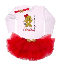 KERST OUTFIT ROOD | PEPERKOEK MY FIRST + NAAM