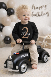 VERJAARDAGSHIRT ZWART | GETAL + NAAM