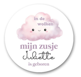 TRAKTATIE STICKER, 20 stuks | MIJN ZUSJE IS GEBOREN