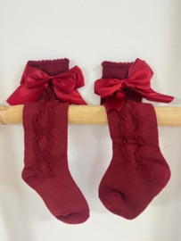 KNIEKOUSEN BURGUNDY STRIK, 1-5 jr | MIRTHE