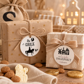 SINTERKLAAS SLUITSTICKER MET NAAM |  10 stuks
