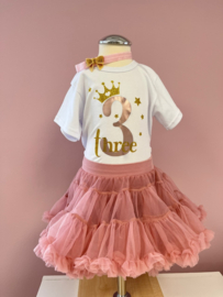 VERJAARDAGSET PETTISKIRT DEEP PINK, 1 T/M 8 JAAR | MARIT