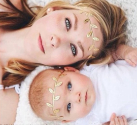 Moeder/dochter haarbanden, goud