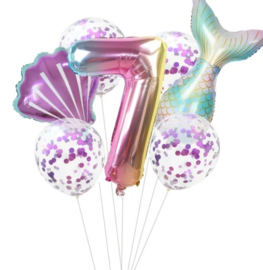 Zeemeermin ballonnenset 7 jaar