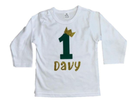 VERJAARDAGSHIRT GROEN/GOUD | GETAL