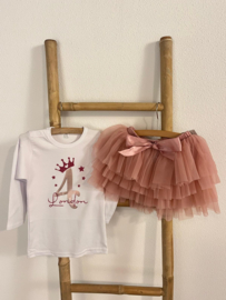 VERJAARDAGSET TUTU DEEP PINK, 1,2,3, 4 JAAR | LOVA