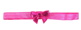 Haarband strik klein, pink