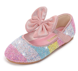 Ballerina regenboog schoenen, roze