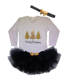 KERST OUTFIT GOUD/ZWART | MERRY CHRISTMAS